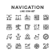 Set Line Icons of Navigation