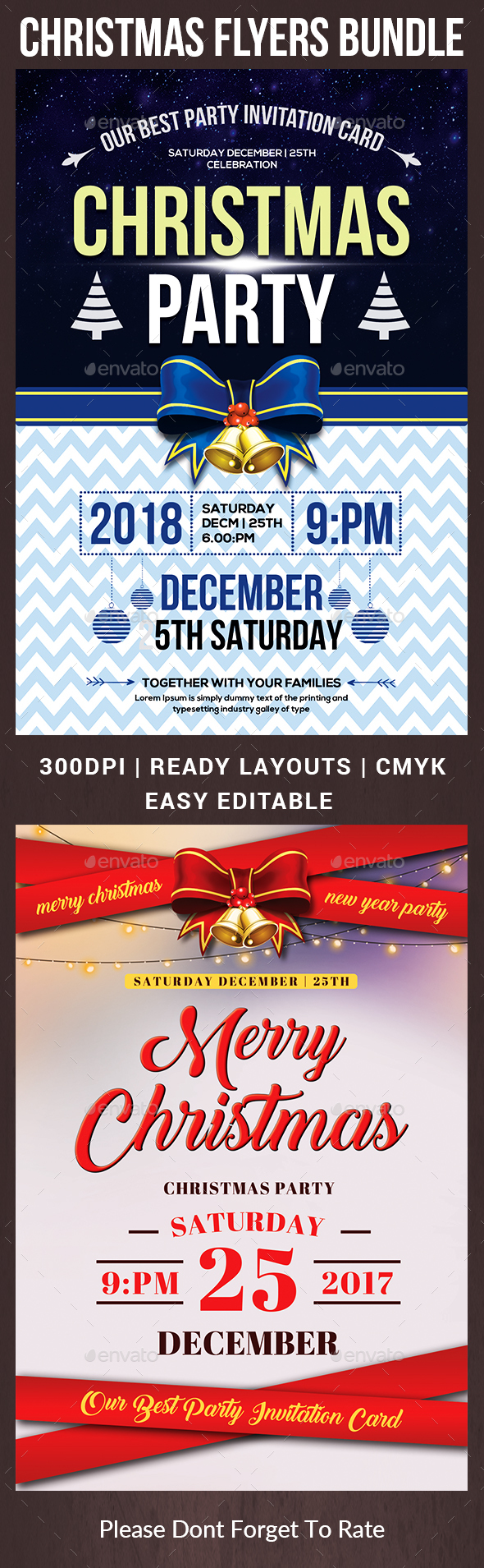 Christmas Flyers Bundle Template - Events Flyers