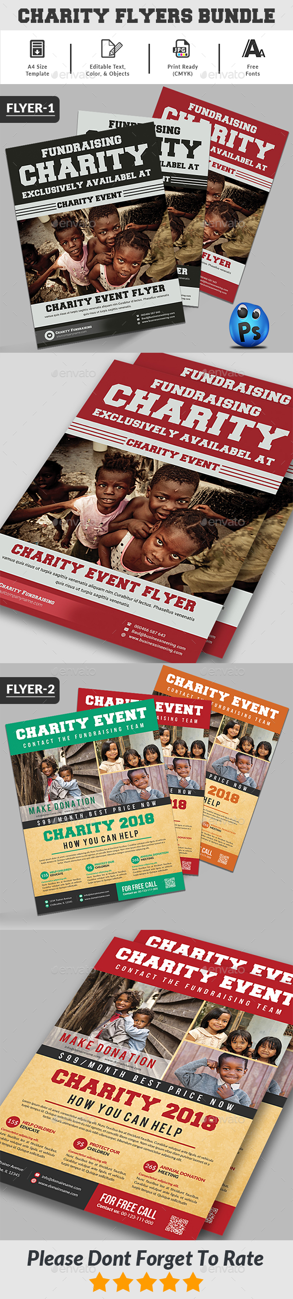 Charity Fundraising Flyers Bundle - Corporate Flyers