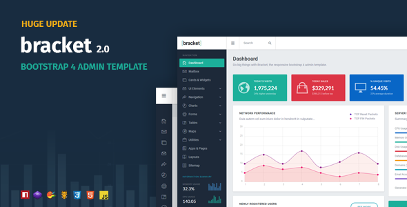 Bracket Responsive Bootstrap 4 Admin Template By Themepixels Themeforest