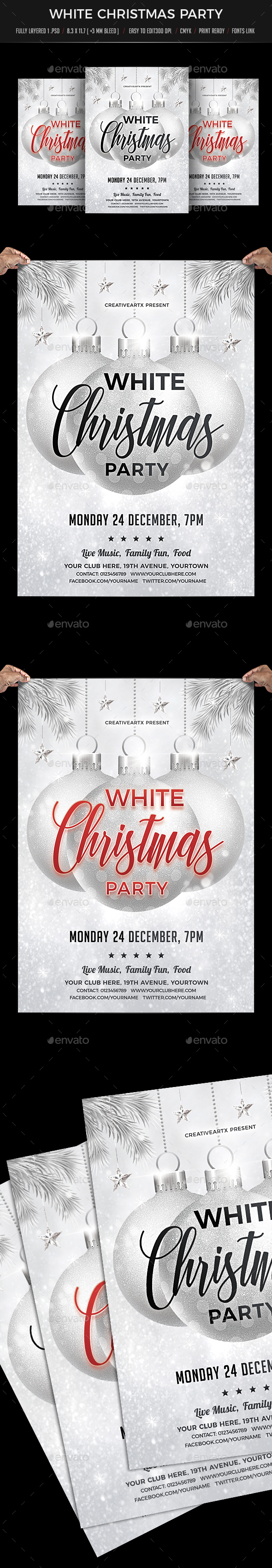 White Christmas Party - Events Flyers