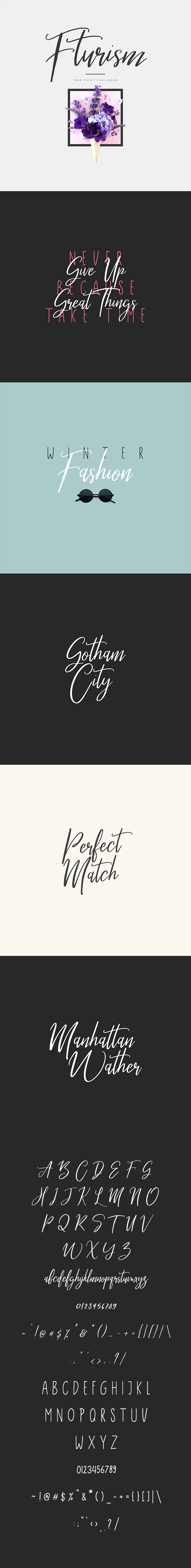 Fturism Typeface - Hand-writing Script