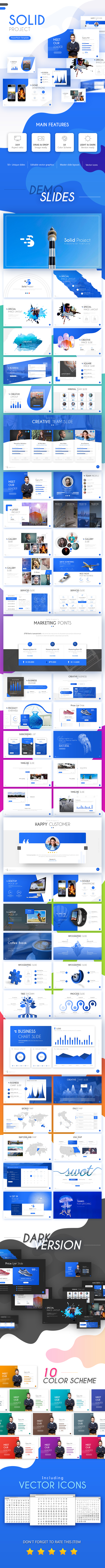 Solid Project PowerPoint Template - Business PowerPoint Templates