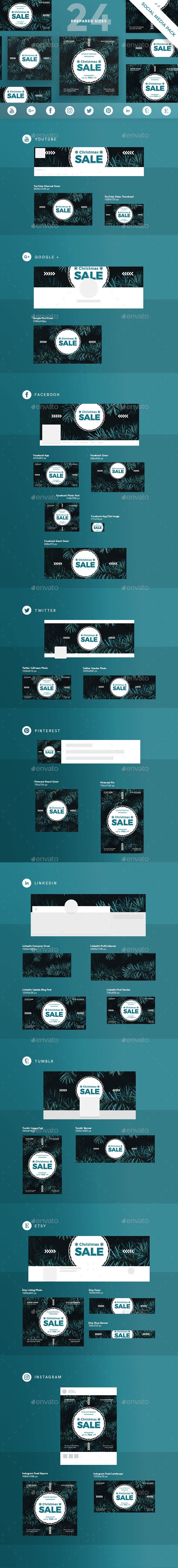 Christmas Sale Social Media Pack - Miscellaneous Social Media