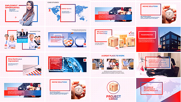 Logistics Delivery Promo Video Displays template preview