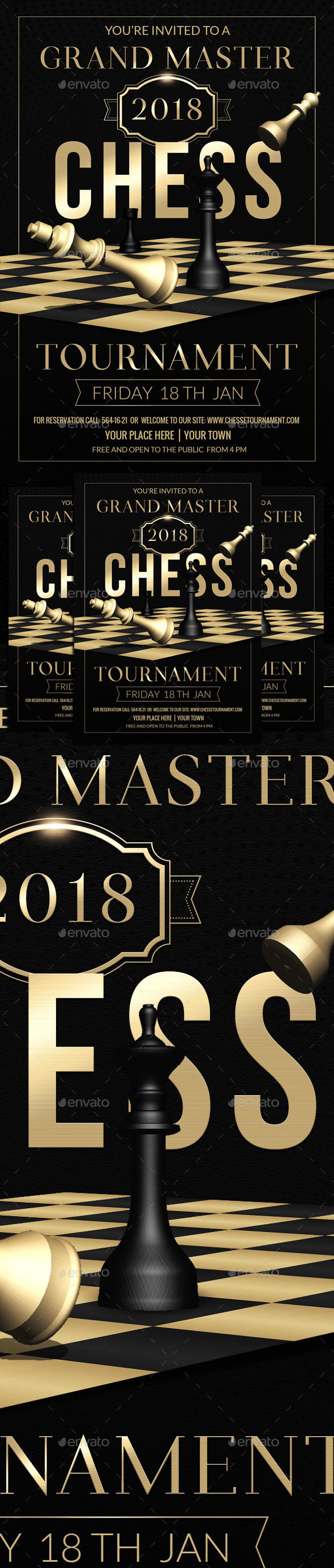Chess Tournament Flyer Template - Sports Events