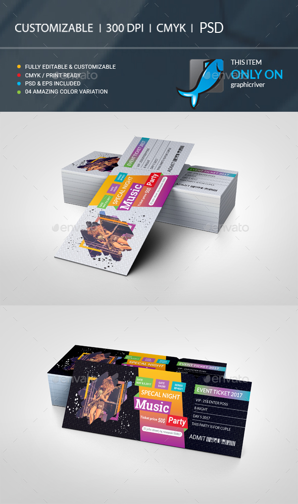 GraphicRiver Event Ticket VIP Pass 21023479 GraphicRiver Event Ticket VIP Pass 21023479