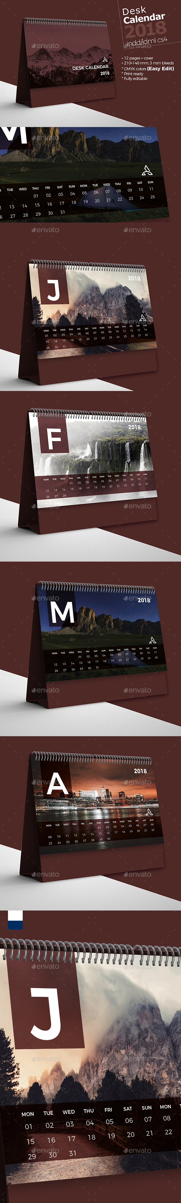 Desk Calendar 2018 - Calendars Stationery