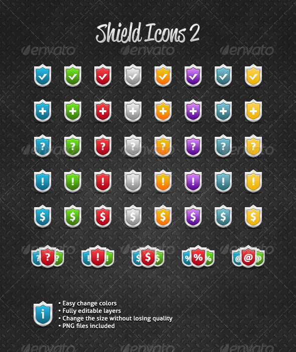 Shield Icons - Web Icons