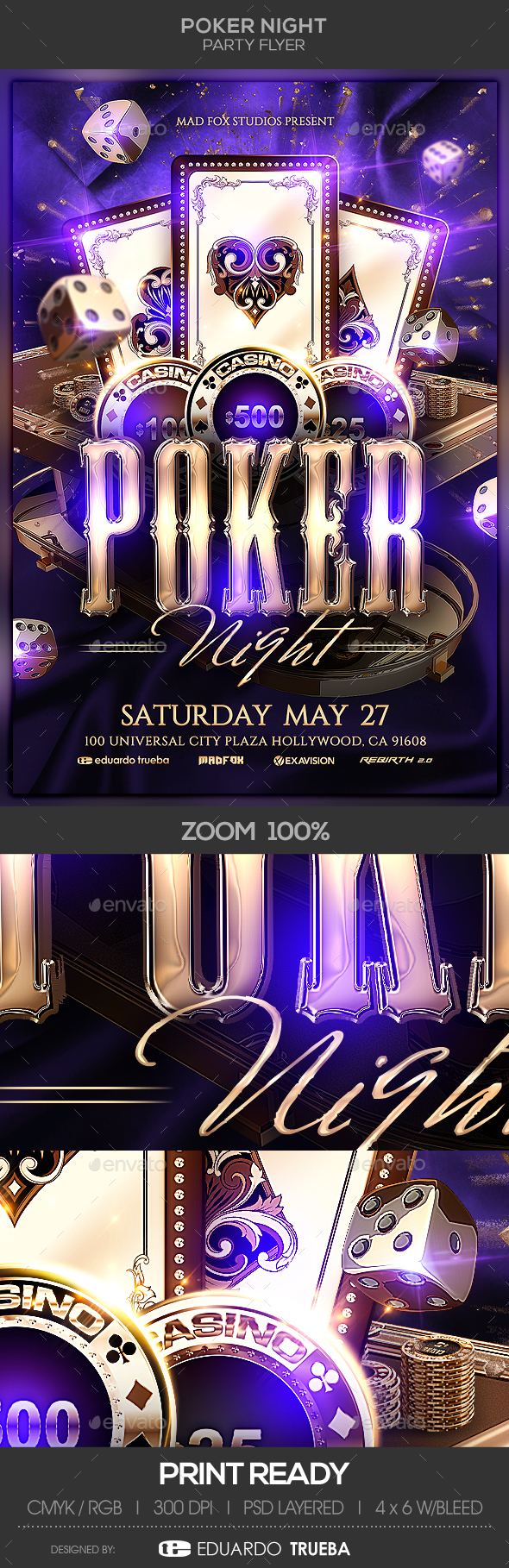 Poker Night Party Flyer - Clubs & Parties Events