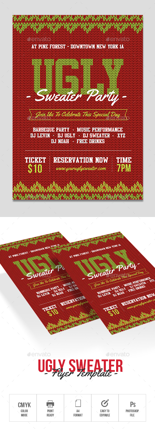 GraphicRiver Ugly Sweater Party Flyer Template 21025538 GraphicRiver Ugly Sweater Party Flyer Template 21025538