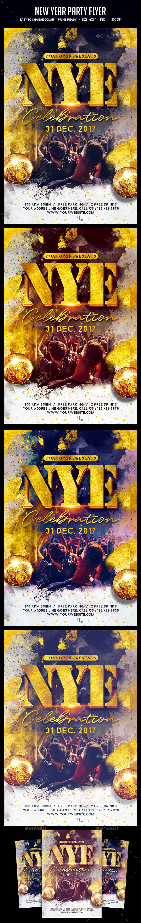 New Year Party Flyer - Clubs & Parties Events