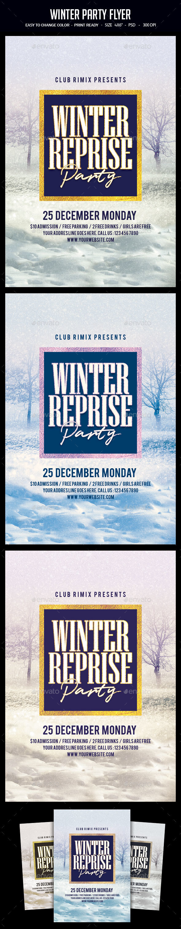 GraphicRiver Winter Party Flyer 21025591 GraphicRiver Winter Party Flyer 21025591