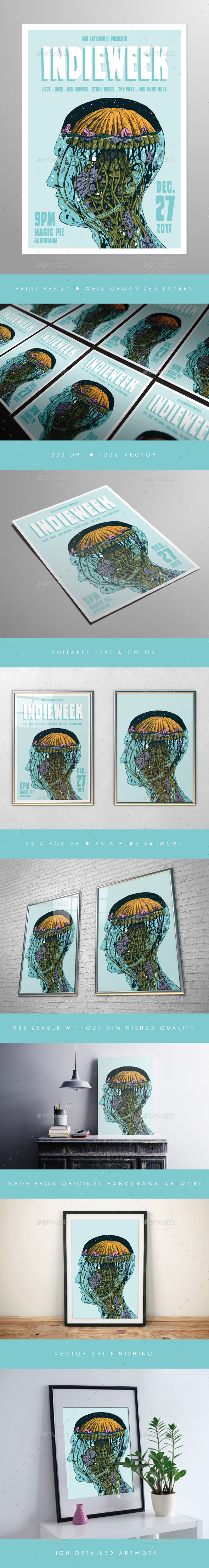 GraphicRiver Illustrated Indie Week Flyer Poster 21025712 GraphicRiver Illustrated Indie Week Flyer Poster 21025712
