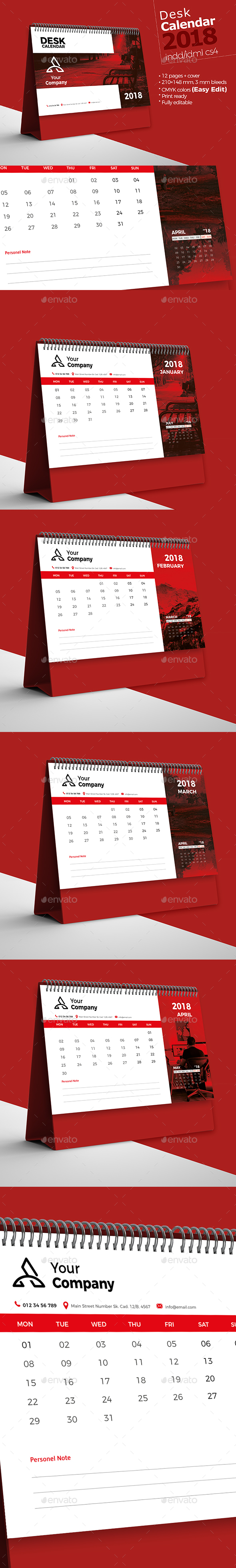 Desk Calendar 2018 - Calendars Stationery