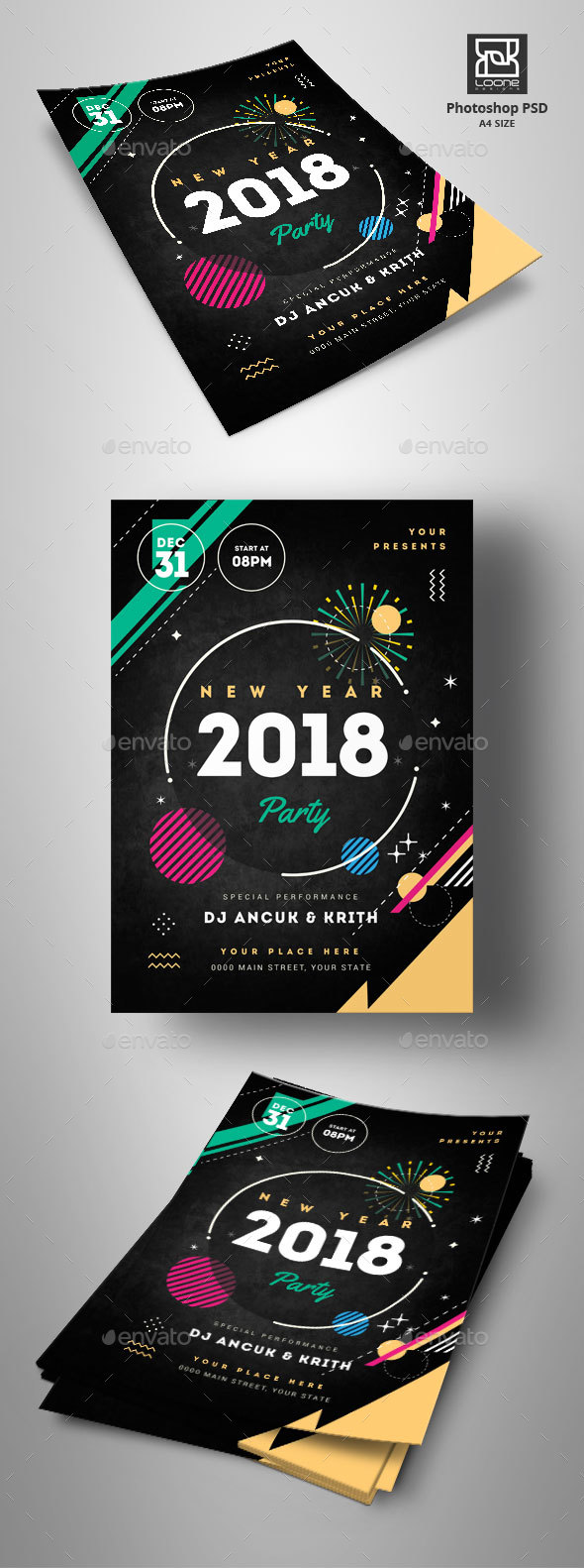 GraphicRiver New Year Party Flyer 21026097