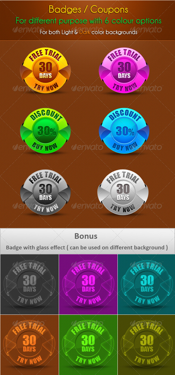 Badge / Coupons - Badges & Stickers Web Elements