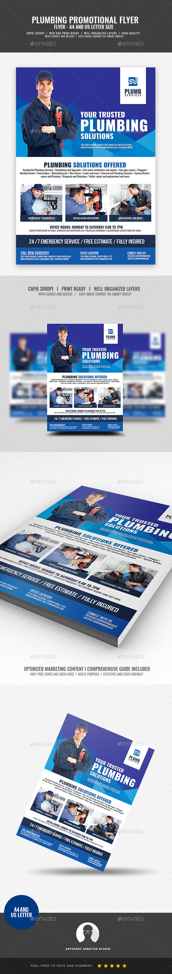GraphicRiver Plumbing Company Promotional Flyer 21026520 GraphicRiver Plumbing Company Promotional Flyer 21026520