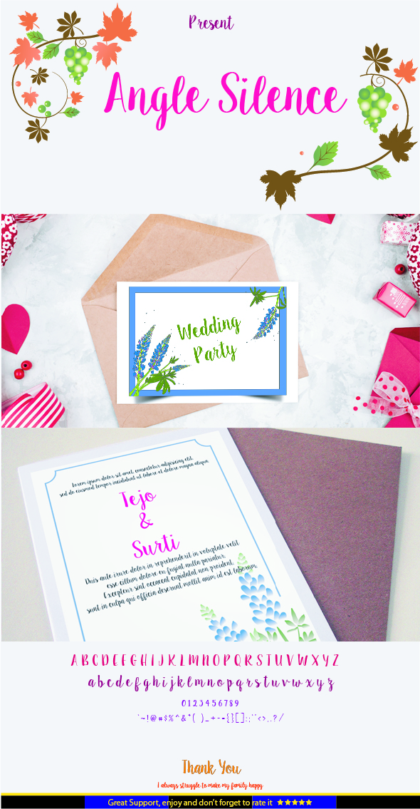 Angle Silence - Script Fonts