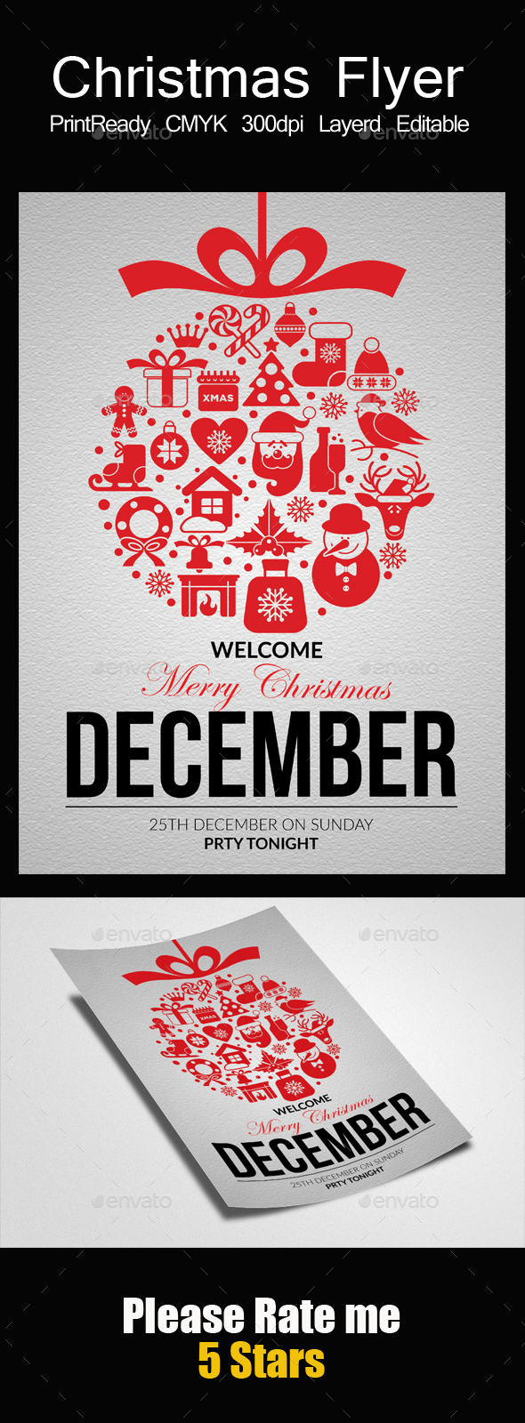 Marry Charistmas December Flyer - Events Flyers