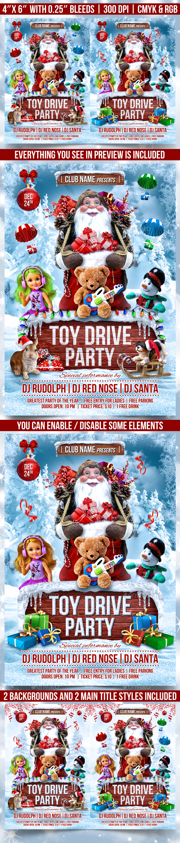Toy Drive Party Flyer Template - Events Flyers