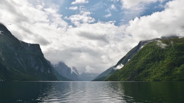 Lovatnet Lake in Sogn Og Fjordane County