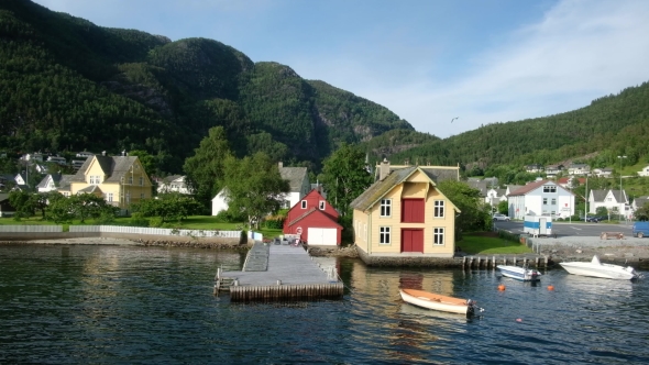 Sunny Morning Near the Ferry Moorage