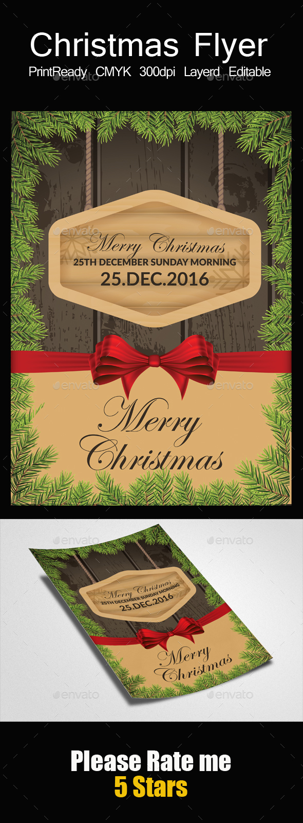 GraphicRiver Red Ribbon Christmas Flyers 21029441 GraphicRiver Red Ribbon Christmas Flyers 21029441