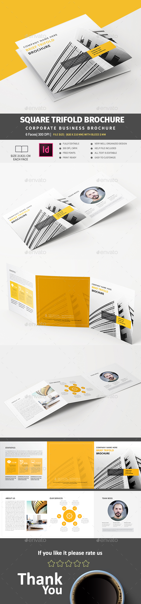 SQUARE TRIFOLD BROCHURE - Corporate Brochures