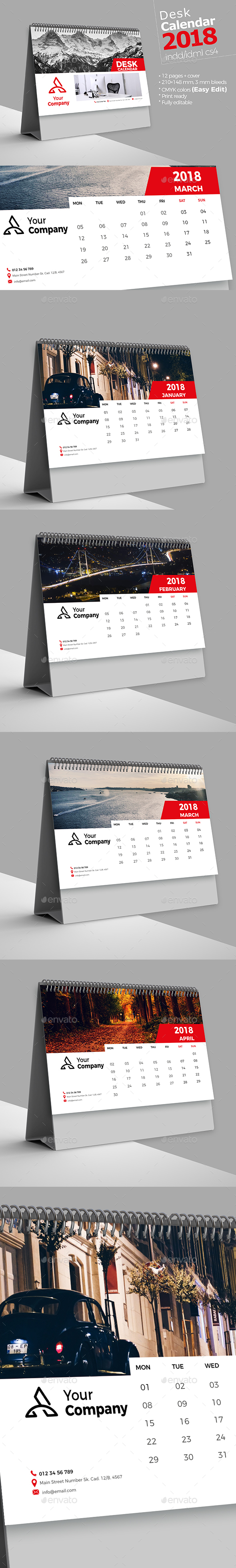 Desk Calendar 2018 - Calendars Stationery