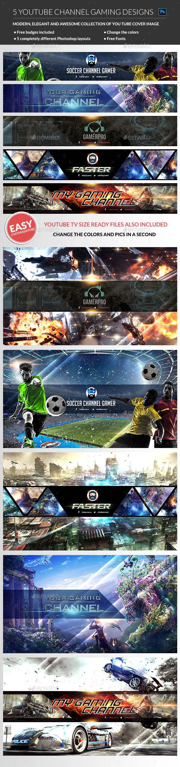 Gaming YouTube Channel banner - YouTube Social Media