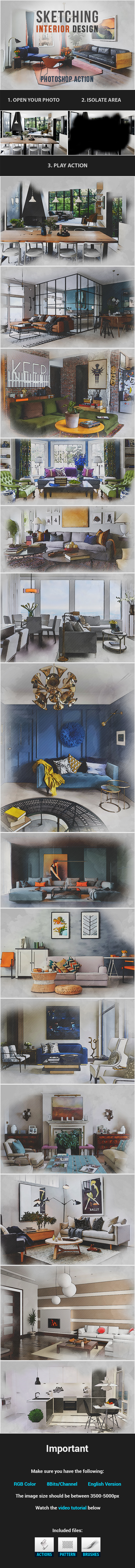 Sketching Interior Design - Photo Effects Actions
