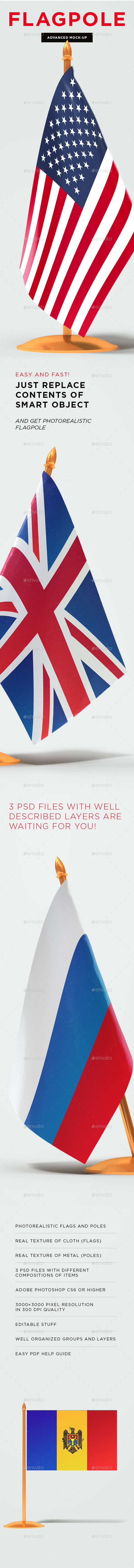 GraphicRiver Flagpole 21018714 GraphicRiver Flagpole 21018714