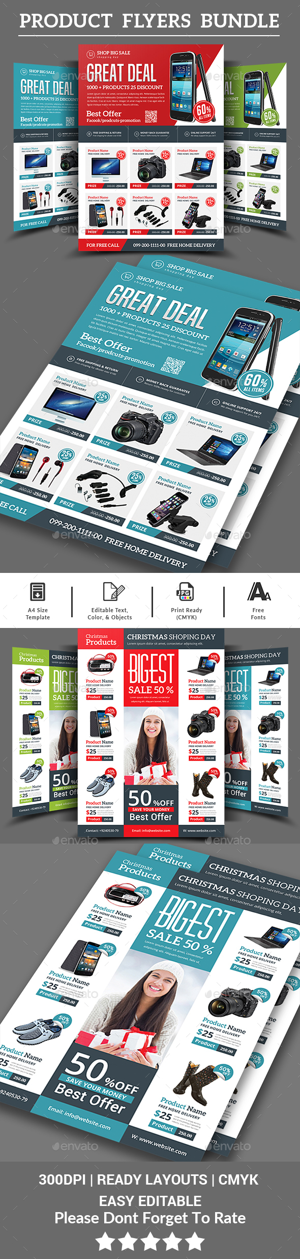 Product Promotion Flyers Bundle - Commerce Flyers