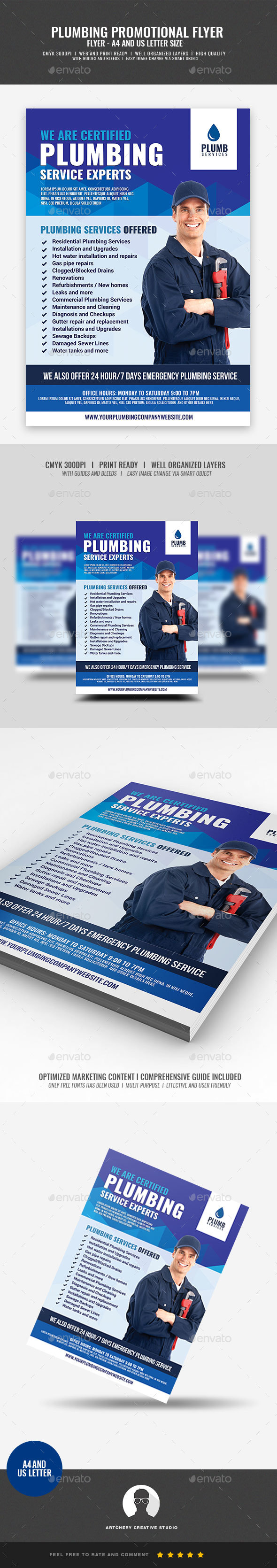 GraphicRiver Plumbing Services Promotional Flyer 21016356 GraphicRiver Plumbing Services Promotional Flyer 21016356