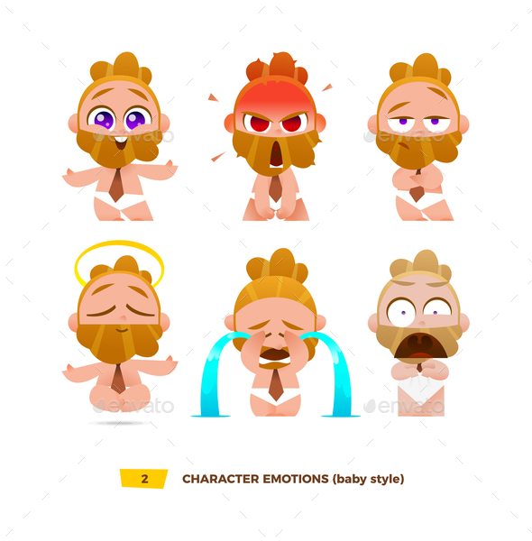 GraphicRiver Baby Characters Emotions Set 21032393 GraphicRiver Baby Characters Emotions Set 21032393