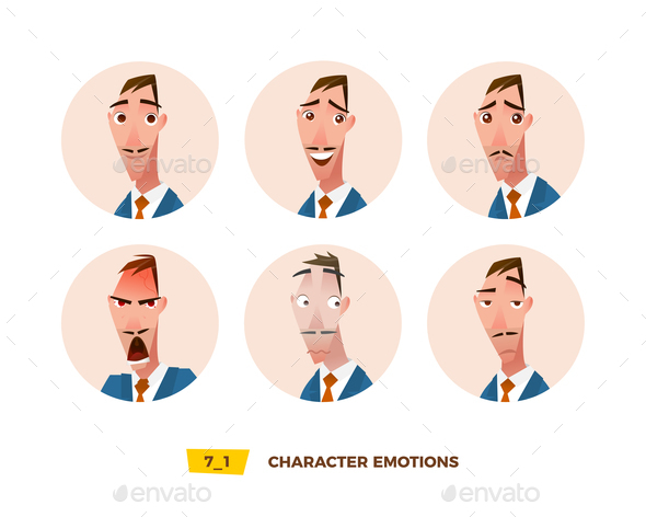 GraphicRiver Characters Avatars Emotion in the Circle 21032398 GraphicRiver Characters Avatars Emotion in the Circle 21032398
