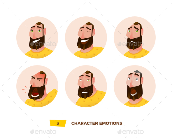 GraphicRiver Characters Avatars Emotion in the Circle 21032401 GraphicRiver Characters Avatars Emotion in the Circle 21032401