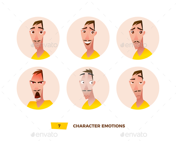 GraphicRiver Characters Avatars Emotion in the Circle 21032405 GraphicRiver Characters Avatars Emotion in the Circle 21032405