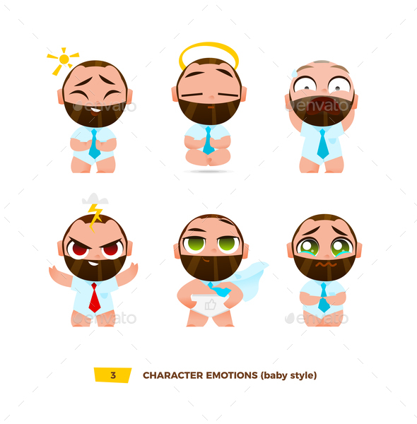 GraphicRiver Baby Characters Emotions Set 21032412 GraphicRiver Baby Characters Emotions Set 21032412