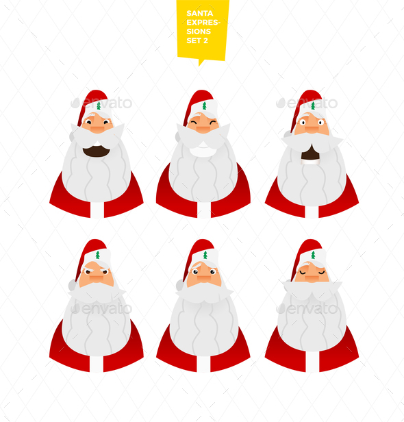 GraphicRiver Santa Claus Characters Emotions Set for Your Design 21032438 GraphicRiver Santa Claus Characters Emotions Set for Your Design 21032438