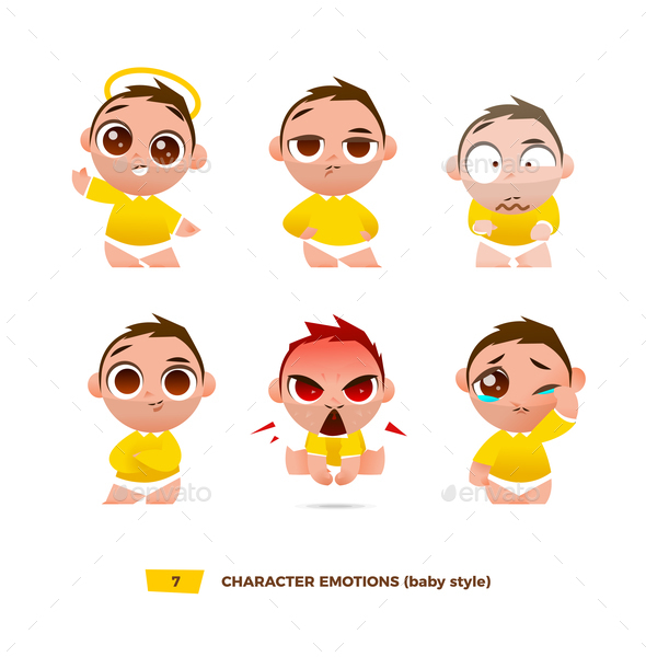 GraphicRiver Baby Characters Emotions Set 21032444 GraphicRiver Baby Characters Emotions Set 21032444