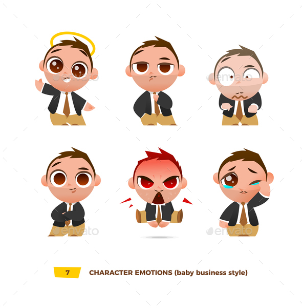 GraphicRiver Baby Characters Emotions Set 21032447 GraphicRiver Baby Characters Emotions Set 21032447