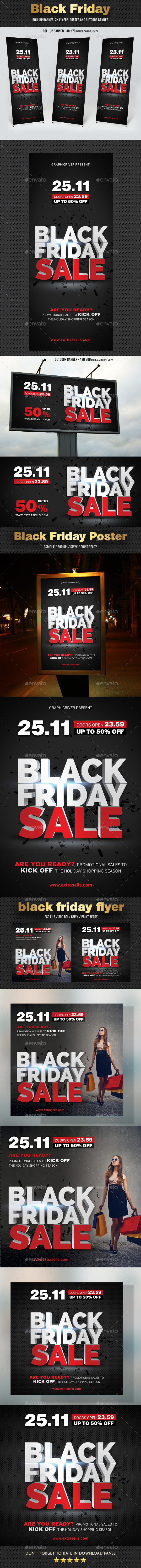 Black Friday Sale Bundle 2 - Signage Print Templates