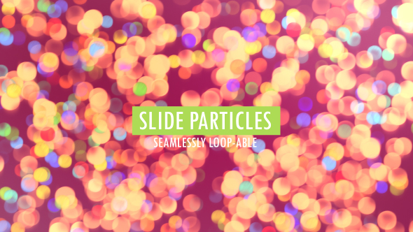 Slide Colorful Particles Loop Background V1