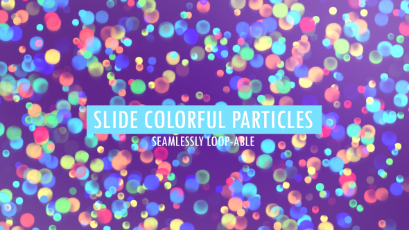 Slide Colorful Bokeh Particles Loop Background V3