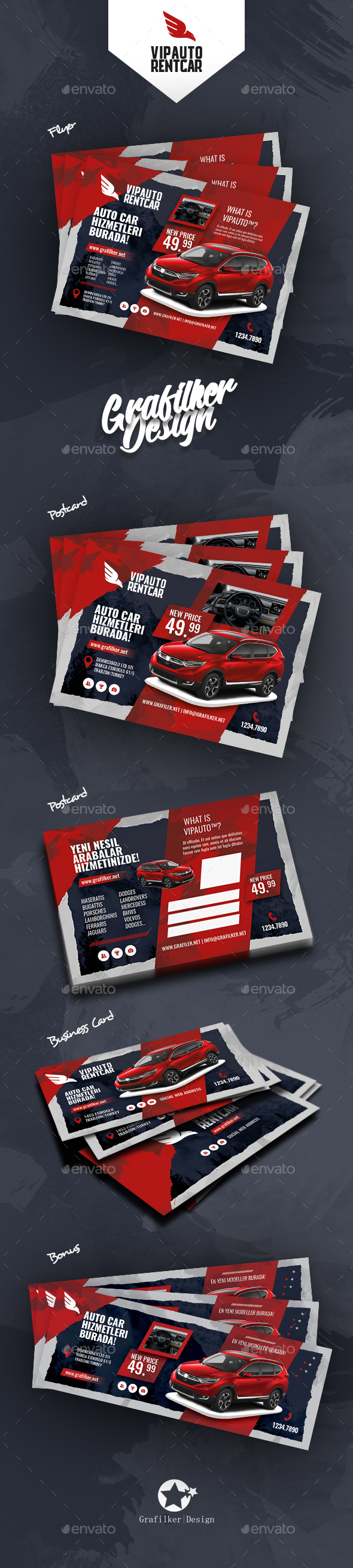 Rent A Car Bundle Templates - Corporate Flyers