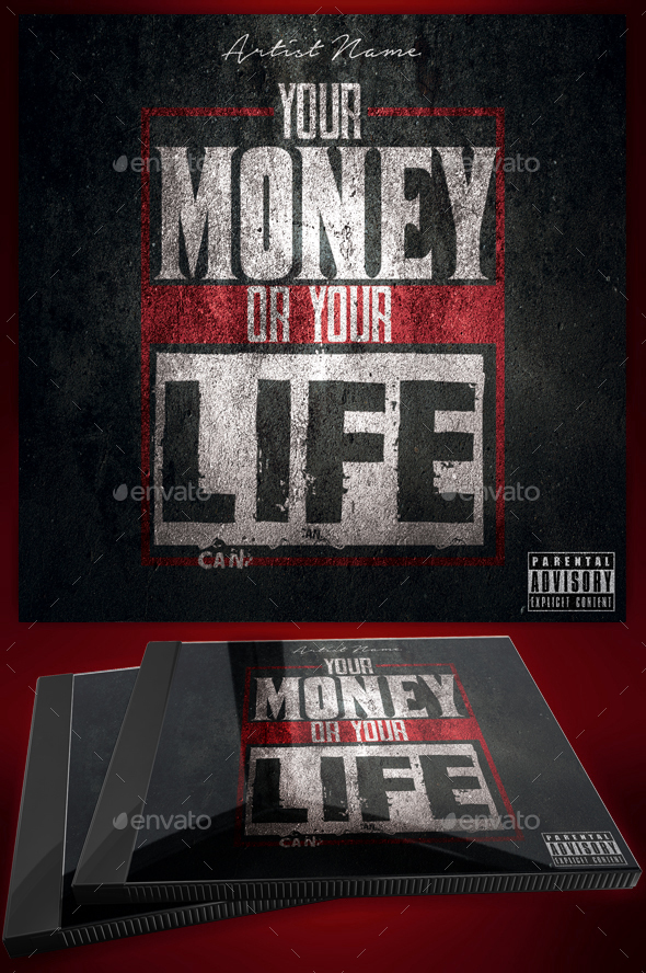 Money or Your Life Mixtape Cover / Flyer Template - CD & DVD Artwork Print Templates