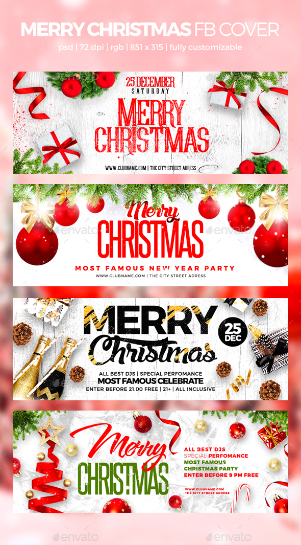 Merry Christmas Facebook Cover - Facebook Timeline Covers Social Media