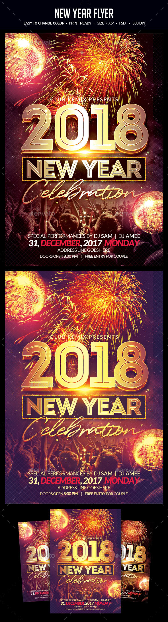 New Year Flyer - Clubs & Parties Events